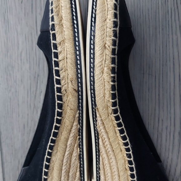 9.5 Blk Tory Burch Wedge Espidrilles - Picture 3 of 6
